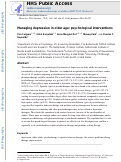 Cover page: Managing depression in older age: Psychological interventions