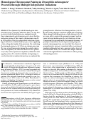 Cover page: Homologous chromosome pairing in Drosophila melanogaster proceeds through multiple independent initiations.