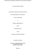 Cover page: Three Essays on Strategic Considerations for Product Development