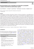 Cover page: Novel host plant use by a specialist insect depends on geographic variation in both the host and herbivore species.