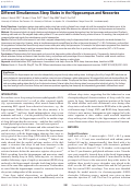 Cover page: Different Simultaneous Sleep States in the Hippocampus and Neocortex.