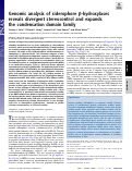 Cover page: Genomic analysis of siderophore β-hydroxylases reveals divergent stereocontrol and expands the condensation domain family