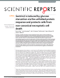 Cover page: Sestrin2 is induced by glucose starvation via the unfolded protein response and protects cells from non-canonical necroptotic cell death