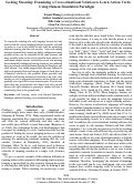 Cover page: Seeking Meaning: Examining a Cross-situational Solution to Learn Action VerbsUsing Human Simulation Paradigm