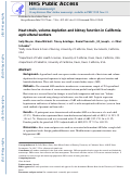 Cover page: Heat strain, volume depletion and kidney function in California agricultural workers