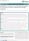 Cover page: Expenditures for the care of HIV-infected patients in rural areas in China's antiretroviral therapy programs