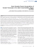 Cover page: Germ Granules Prevent Accumulation of Somatic Transcripts in the Adult Caenorhabditis elegans Germline