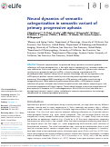 Cover page: Neural dynamics of semantic categorization in semantic variant of Primary Progressive Aphasia