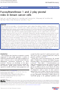 Cover page: Fucosyltransferase 1 and 2 play pivotal roles in breast cancer cells