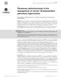 Cover page: Pulmonary endarterectomy in the management of chronic thromboembolic pulmonary hypertension