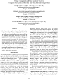 Cover page: Using Computational Text Analysis Tools to Compare the Lyrics of Suicidal and Non-Suicidal Songwriters