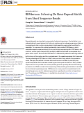 Cover page: REPdenovo: Inferring De Novo Repeat Motifs from Short Sequence Reads