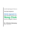 Cover page: Holistic Approach for Water Management Planning of Nong Chok District in Bangkok, Thailand