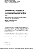 Cover page: Identification and Prioritization of Environmentally Beneficial Intelligent Transportation Technologies: Modeling Effort