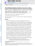 Cover page: Brain metabolite alterations related to alcohol use: a meta-analysis of proton magnetic resonance spectroscopy studies.