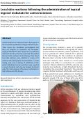 Cover page: Local skin reactions following the administration of topical ingenol mebutate for actinic keratosis