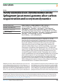 Cover page: Newly identified sex chromosomes in the Sphagnum (peat moss) genome alter carbon sequestration and ecosystem dynamics.