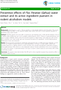 Cover page: Preventive effects of Flos Perariae (Gehua) water extract and its active ingredient puerarin in rodent alcoholism models