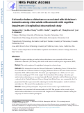 Cover page: Gait and/or balance disturbances associated with Alzheimer's dementia among older adults with amnestic mild cognitive impairment: A longitudinal observational study