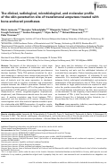 Cover page: The clinical, radiological, microbiological, and molecular profile of the skin‐penetration site of transfemoral amputees treated with bone‐anchored prostheses