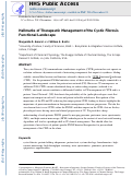 Cover page: Hallmarks of therapeutic management of the cystic fibrosis functional landscape