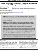 Cover page: Making A Difference: Launching a Multimodal, Resident-Run Social Emergency Medicine Program