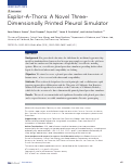 Cover page: Explor-A-Thora: A Novel Three-Dimensionally Printed Pleural Simulator.