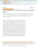 Cover page: A new hypothesis for the origin of Amazonian Dark Earths