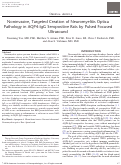 Cover page: Noninvasive, Targeted Creation of Neuromyelitis Optica Pathology in AQP4-IgG Seropositive Rats by Pulsed Focused Ultrasound.