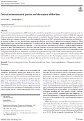 Cover page: Critical environmental justice and the nature of the firm