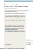 Cover page: Suicide Attempt in Young People: A Signal for Long-term Health Care and Social Needs