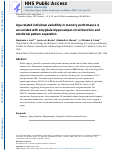 Cover page: Age-related individual variability in memory performance is associated with amygdala-hippocampal circuit function and emotional pattern separation