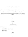 Cover page: Faculty and Student Perceptions of Study Strategies in the Biology Department