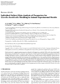 Cover page: Individual subject meta-analysis of parameters for Giardia duodenalis shedding in animal experimental models.