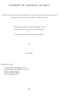 Cover page: A unified anatomical theory and computational model of cognitive information processing in the mammalian brain and the introduction of DNA reco codes