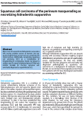Cover page: Squamous cell carcinoma of the perineum masquerading as necrotizing hidradenitis suppurativa