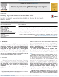 Cover page: Primary hepatoid adenocarcinoma of the orbit