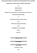 Cover page: Photochemical Study of Vitamin K and Vitamin B Derivatives and Their Applications as Photo-induced Antimicrobial Agents