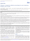 Cover page: Changes in outpatient antibiotic prescribing for acute respiratory illnesses, 2011 to 2018.