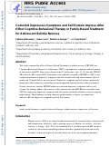 Cover page: Comorbid depressive symptoms and self‐esteem improve after either cognitive‐behavioural therapy or family‐based treatment for adolescent bulimia nervosa