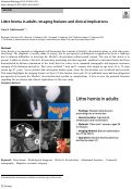 Cover page of Littre hernia in adults: imaging features and clinical implications