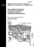 Cover page: Pyrite Oxidation in Saturated and Unsaturated Porous Media Flow: A Comparison of Alternative Mathematical Modeling Approaches