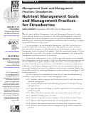 Cover page: Nutrient Management Goals and Management Practices for Strawberries