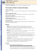 Cover page: The evolution of public psychiatry fellowships.