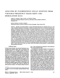 Cover page: Analysis of fluorescence decay kinetics from variable-frequency phase shift and modulation data