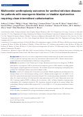 Cover page: Multicenter urethroplasty outcomes for urethral stricture disease for patients with neurogenic bladder or bladder dysfunction requiring clean intermittent catheterization