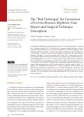 Cover page: The “Rail Technique” for Correction of Cervicothoracic Kyphosis: Case Report and Surgical Technique Description