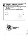 Cover page: Final Report: Residential Air Leakage Database Compilation