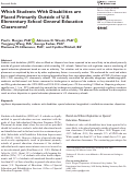 Cover page: Which Students With Disabilities are Placed Primarily Outside of U.S. Elementary School General Education Classrooms?