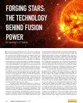 Cover page: Forging Stars: The Technology Behind Fusion Power